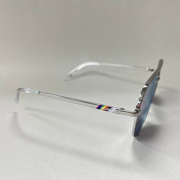 Quay Australia High Key Sunglasses Silver Gold Mirrored - Picture 7 of 10